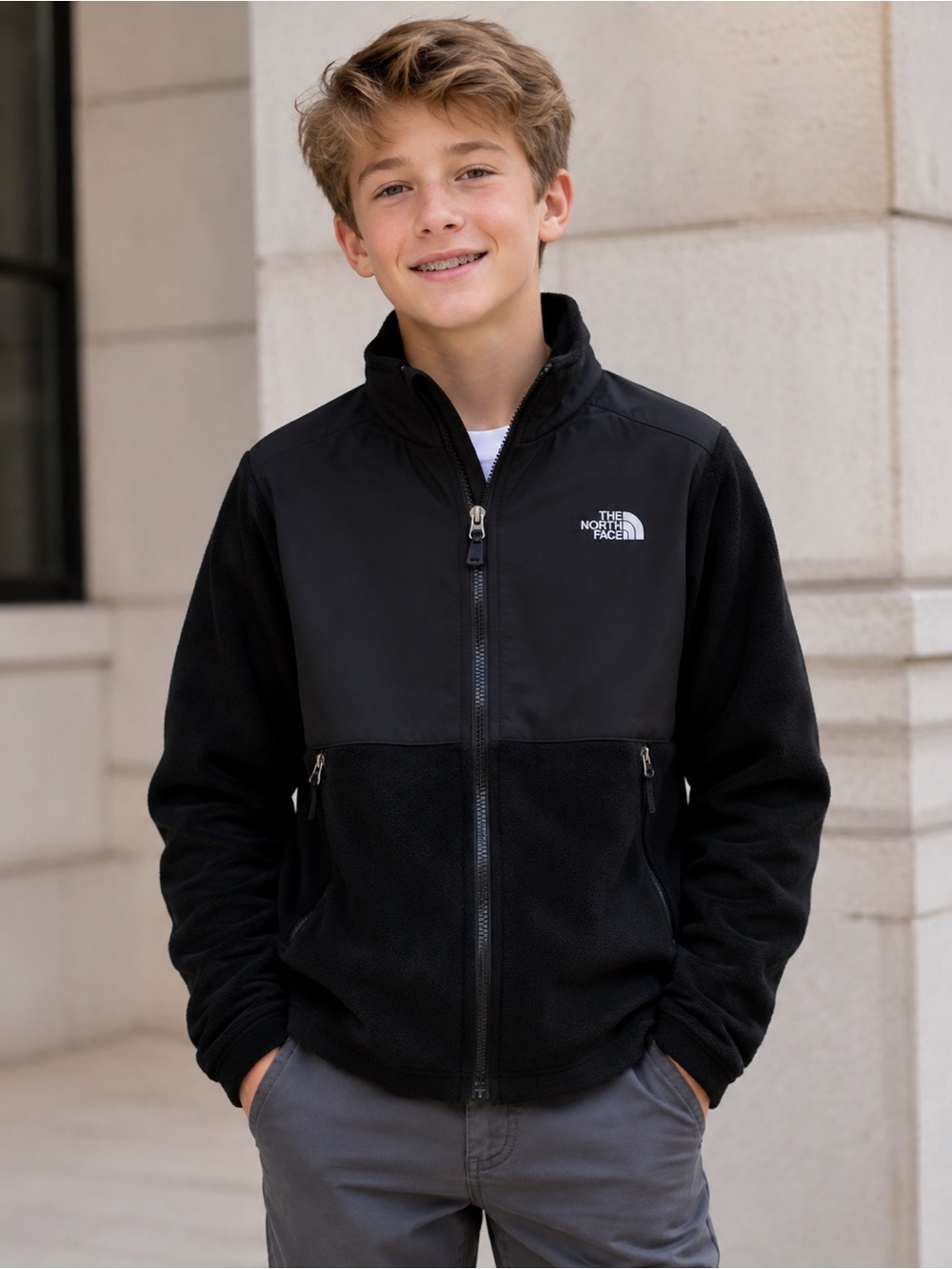 The North Face Kids Black Jacket - Boys Large